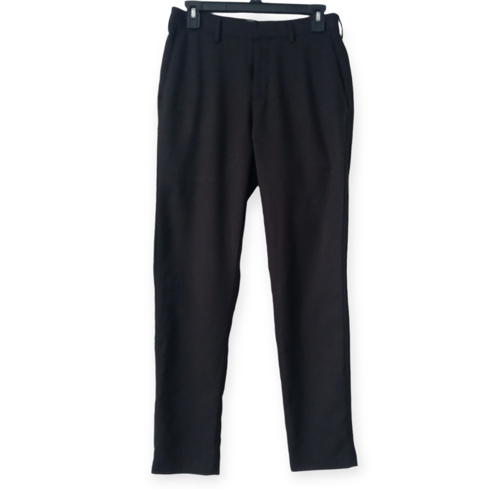 HAGGAR MEN'S PREMIUN STRETCH SLIM FIT DRESS PANTS. SIZE 29 / 30. COLOR BLACK. - Picture 2 of 14